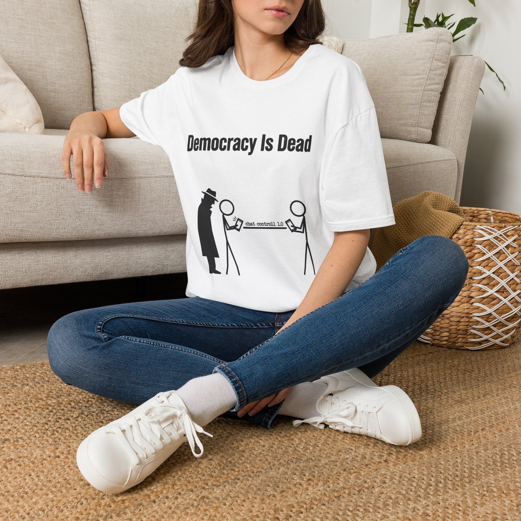 Democracy Is Dead T-Shirt — Political Satire Graphic Tee