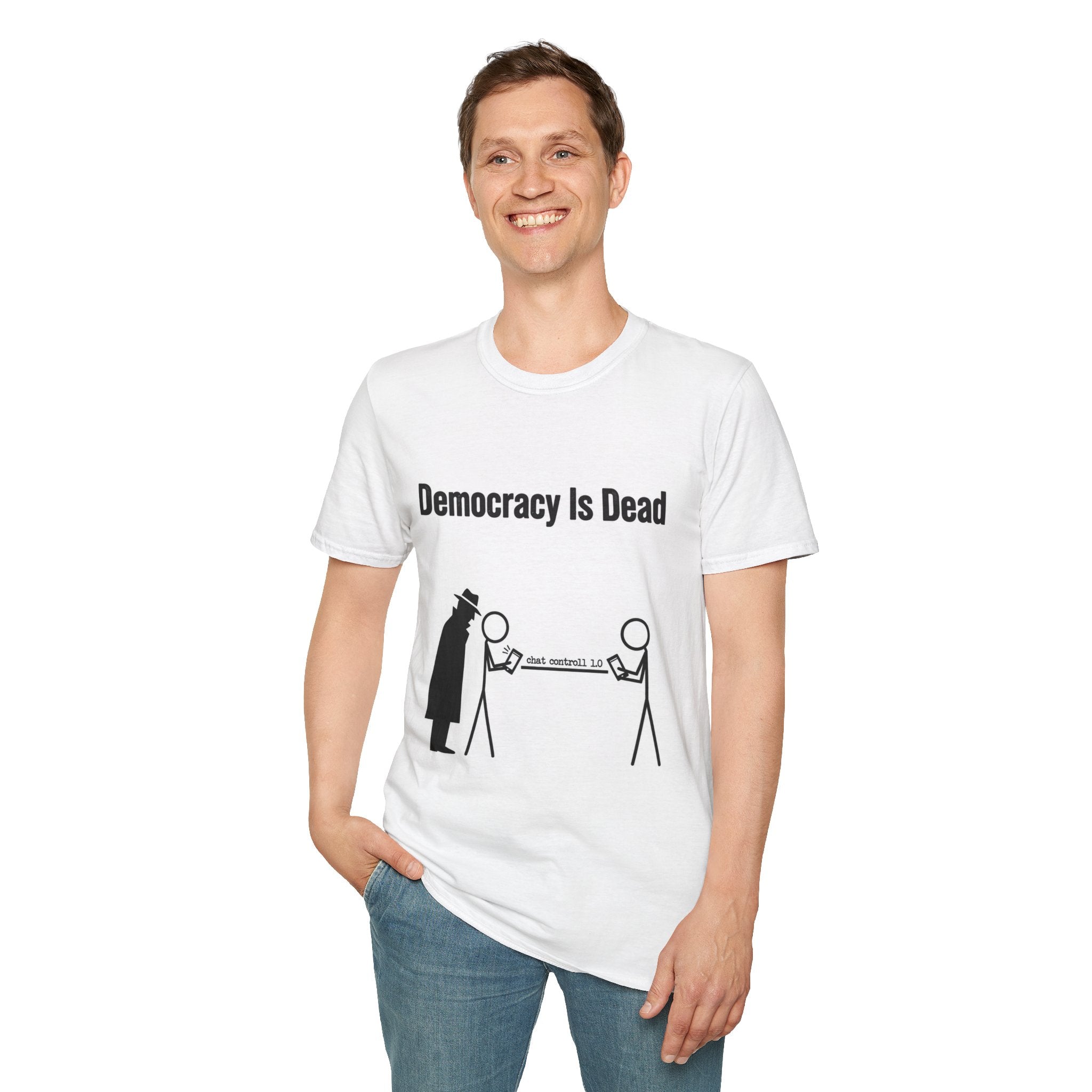 Democracy Is Dead T-Shirt — Political Satire Graphic Tee