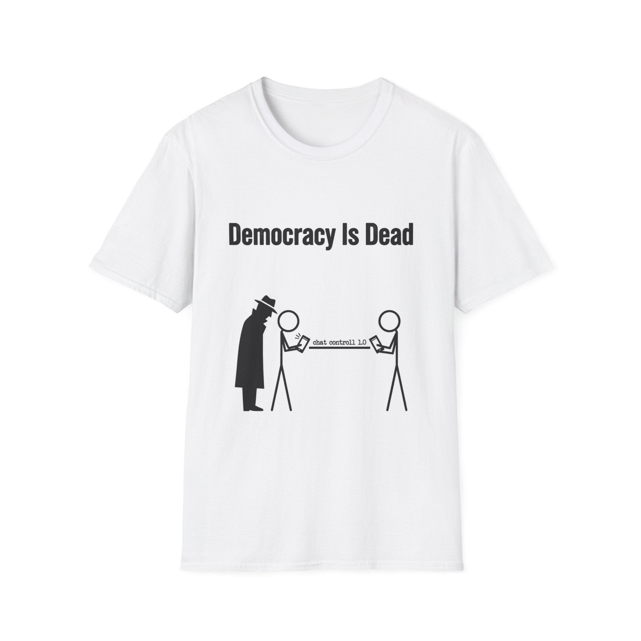 Democracy Is Dead T-Shirt — Political Satire Graphic Tee